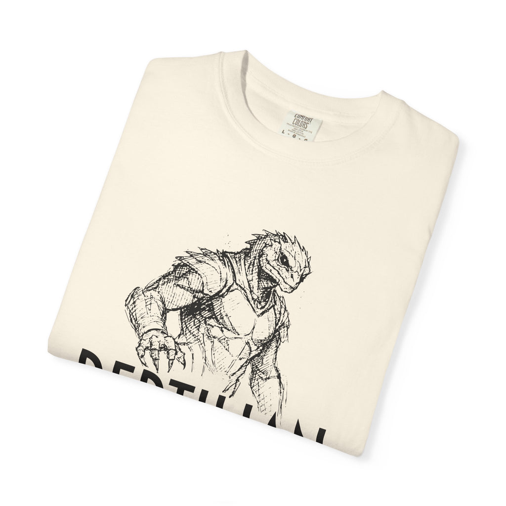 Alien Reptilian Graphic T-Shirt — "The Bio-Strategists" Illustrated Tee