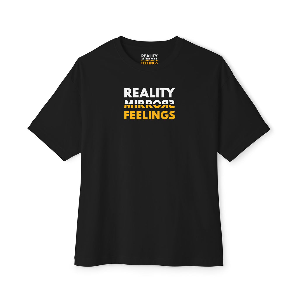 Reality Dark Tee — Reality Mirrors Feelings Minimalist Motivational Graphic T-Shirt