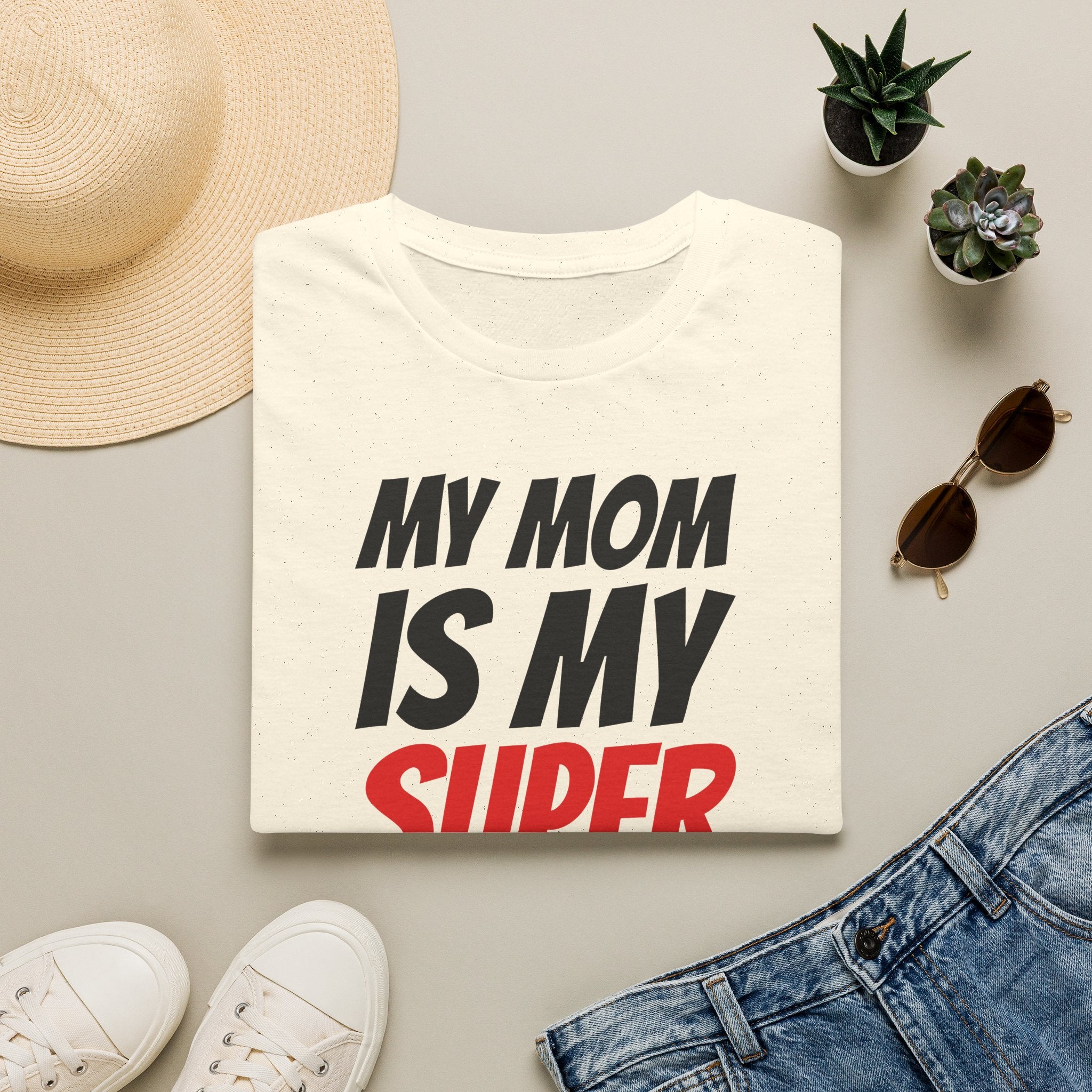 Superhero Mom T-Shirt — "My Mom Is My Superhero" Positive Message Tee