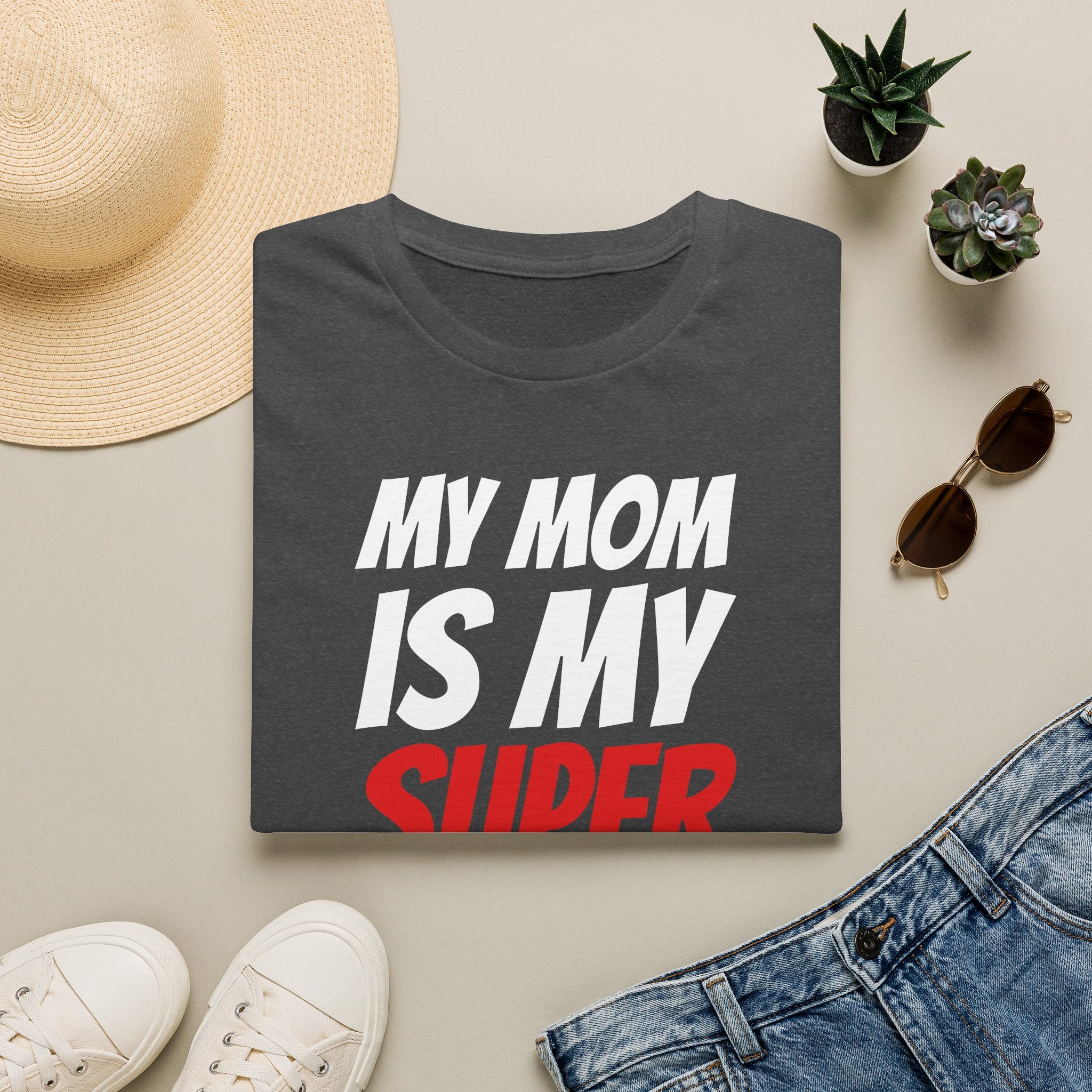 Superhero Mom T-Shirt — "My Mom Is My Superhero" Positive Message Tee