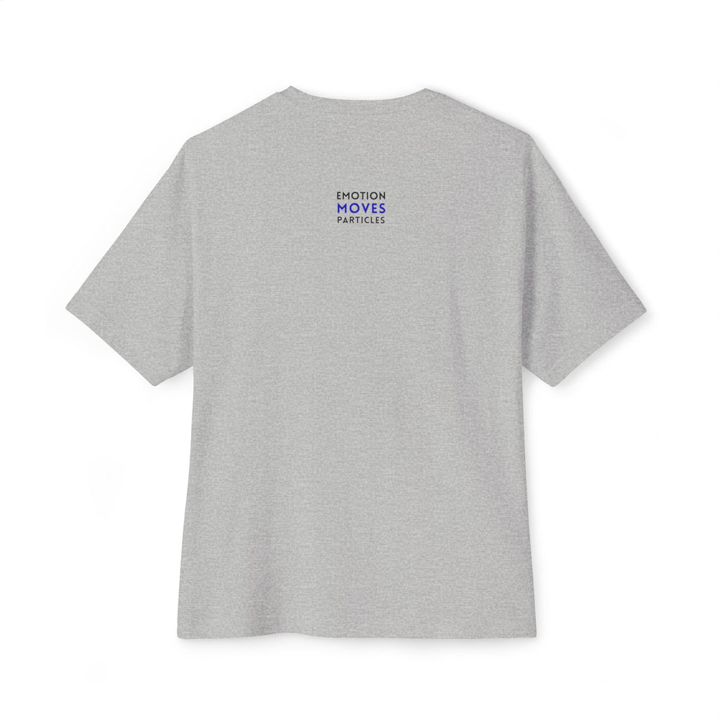 Emotion Moves Particles Tee — Minimalist Motivational Graphic T-Shirt