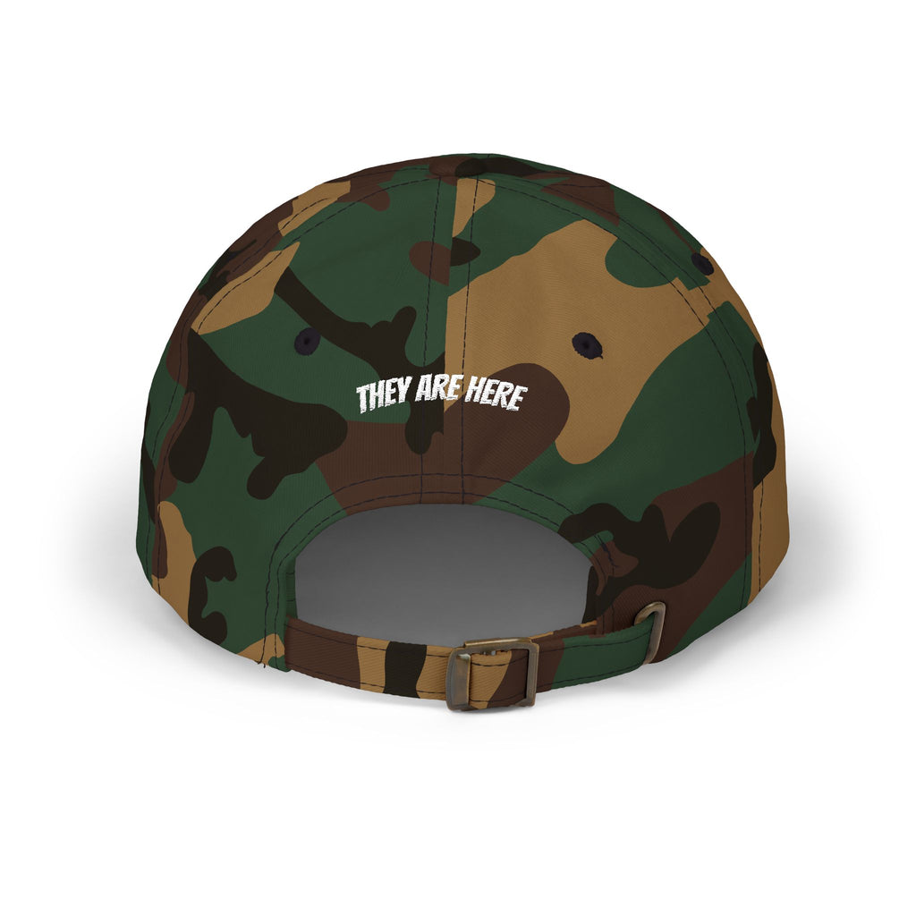Alien "They Are Here." Dad Cap - Embroidered Baseball Hat dark