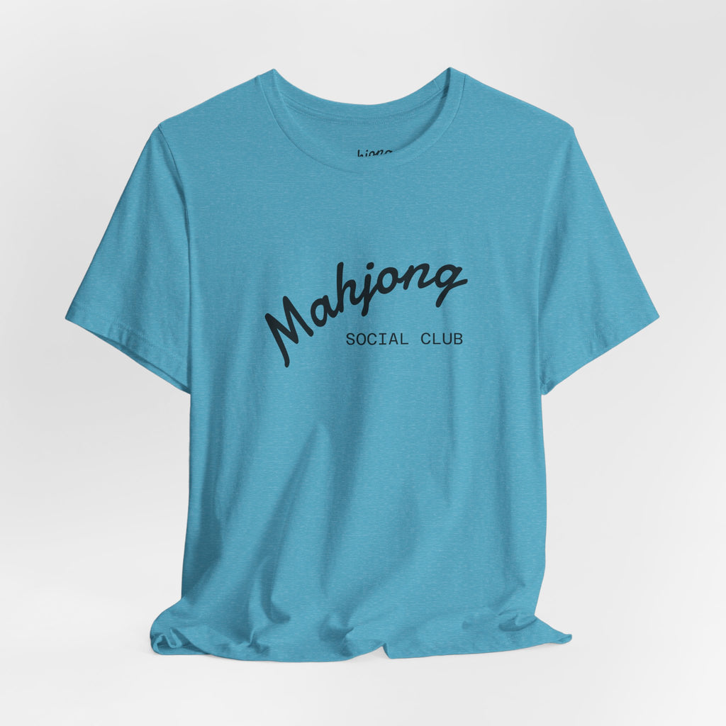 Mahjong Social Club Tee | tile-inspired, jade green pastel