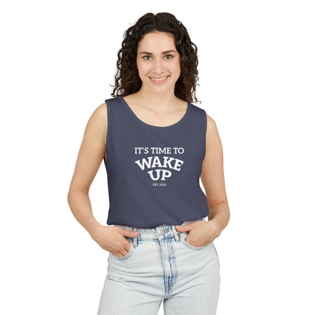Wake Up Tank Top dark — Casual Graphic Tank