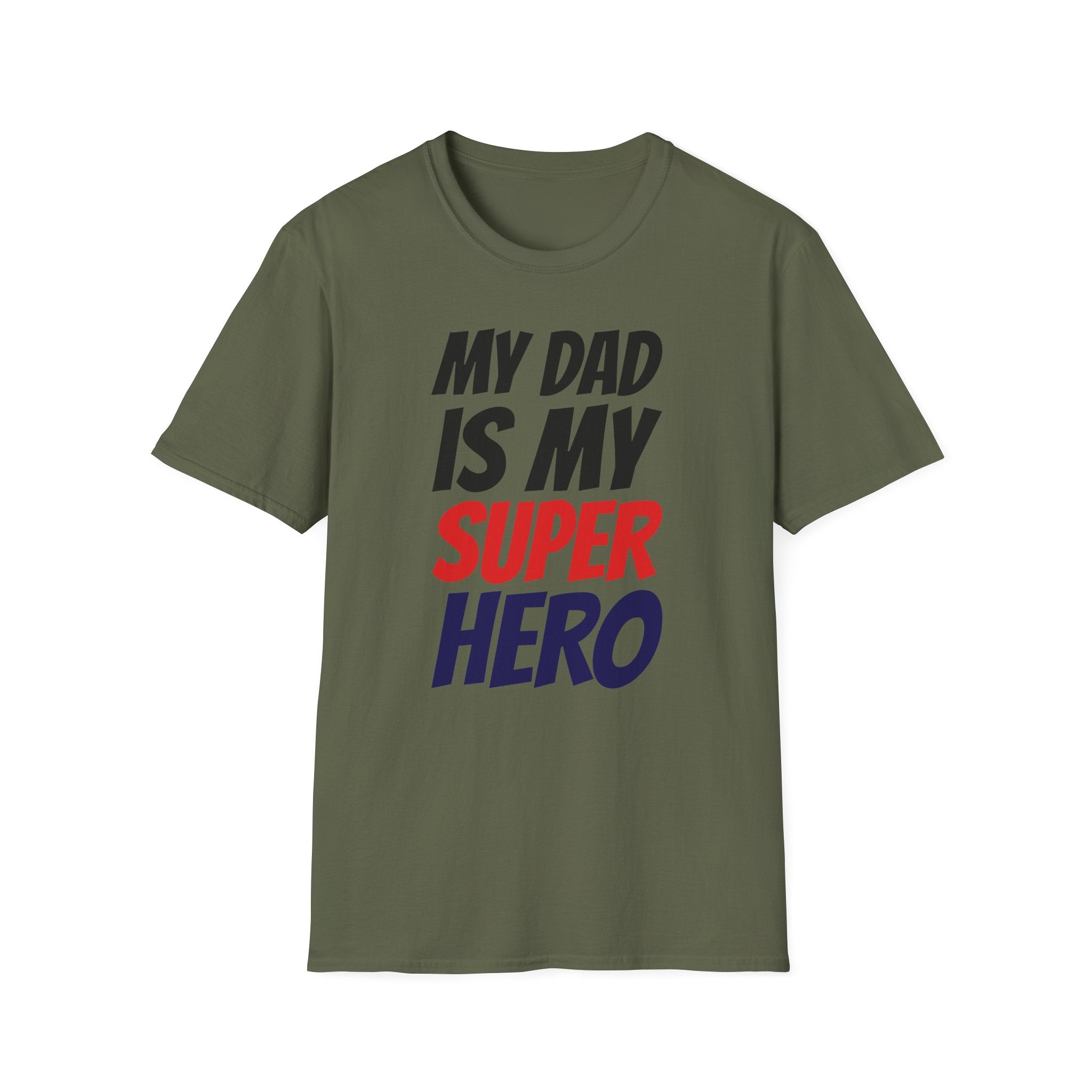 Superhero Dad T-Shirt — "My Dad Is My Superhero" Positive Message Tee