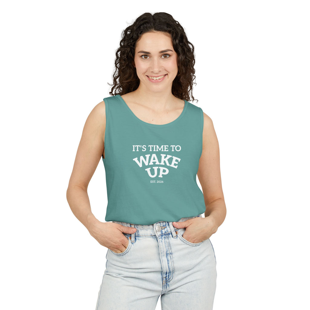 Wake Up Tank Top dark — Casual Graphic Tank