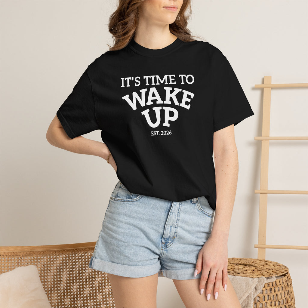 Wake Up Graphic T-Shirt — "It's Time to Wake Up" Casual Tee dark