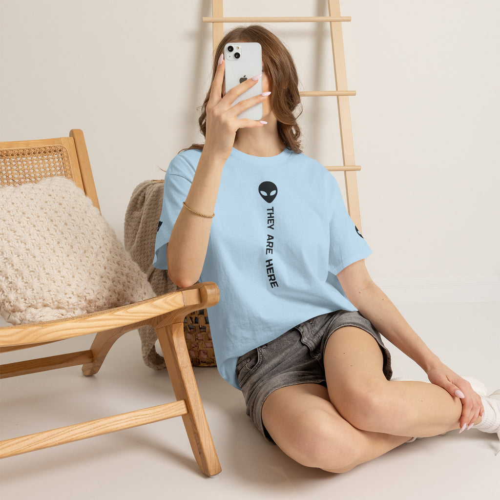 Alien Head "They Are Here" Graphic Tee