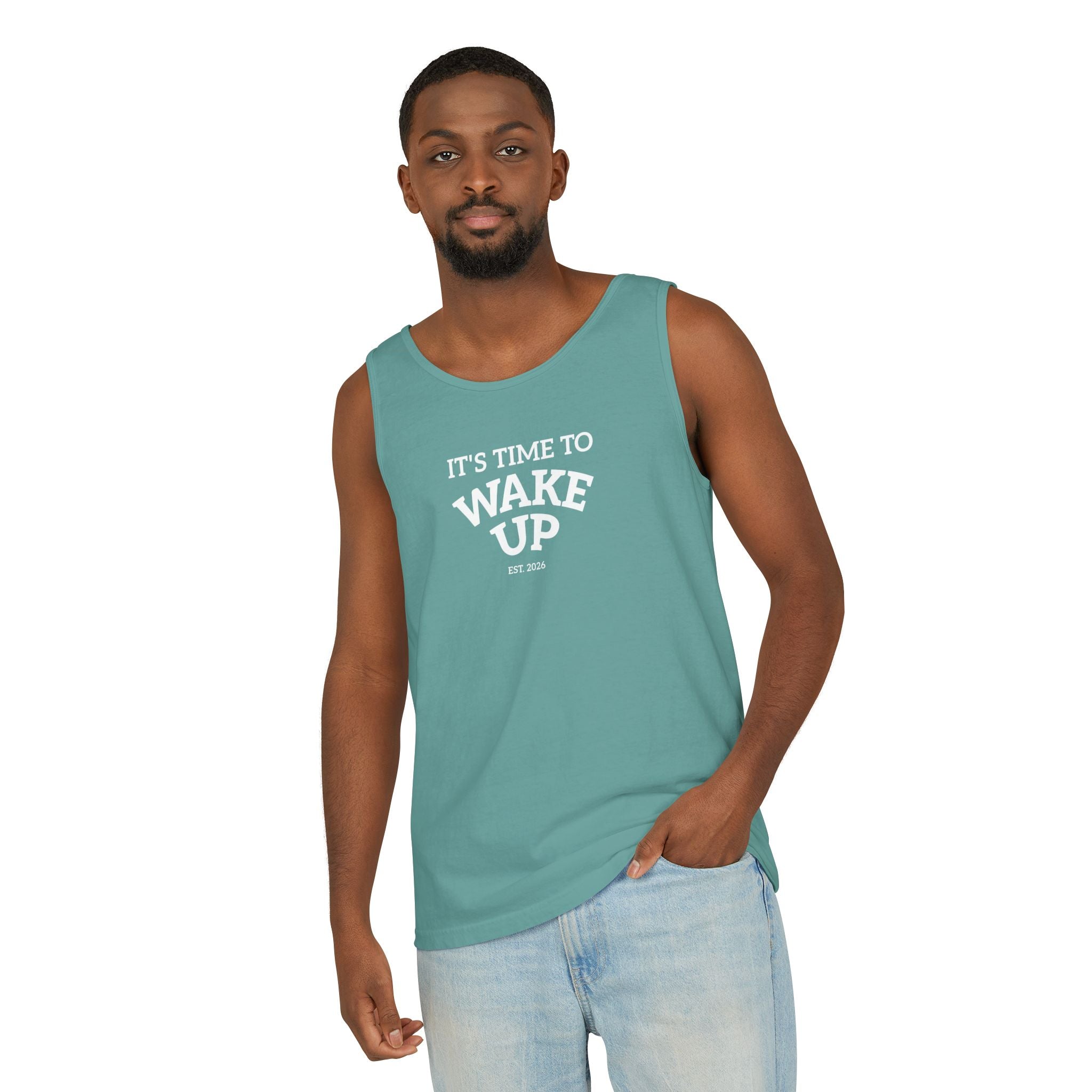 Wake Up Tank Top dark — Casual Graphic Tank