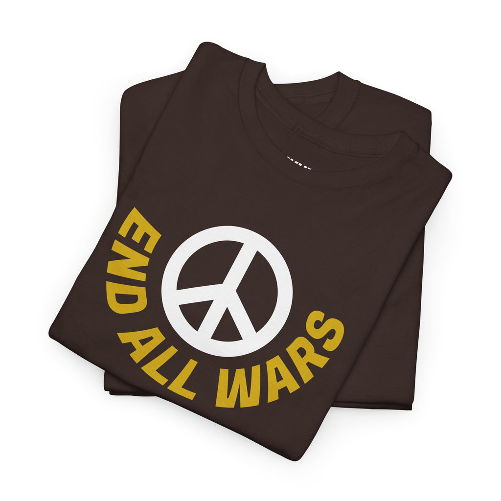 Peace Symbol T-Shirt — "End All Wars" Anti-War Graphic Tee