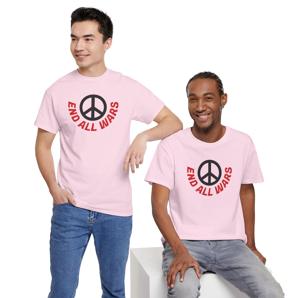 Peace Symbol T-Shirt — "End All Wars" Anti-War Graphic Tee