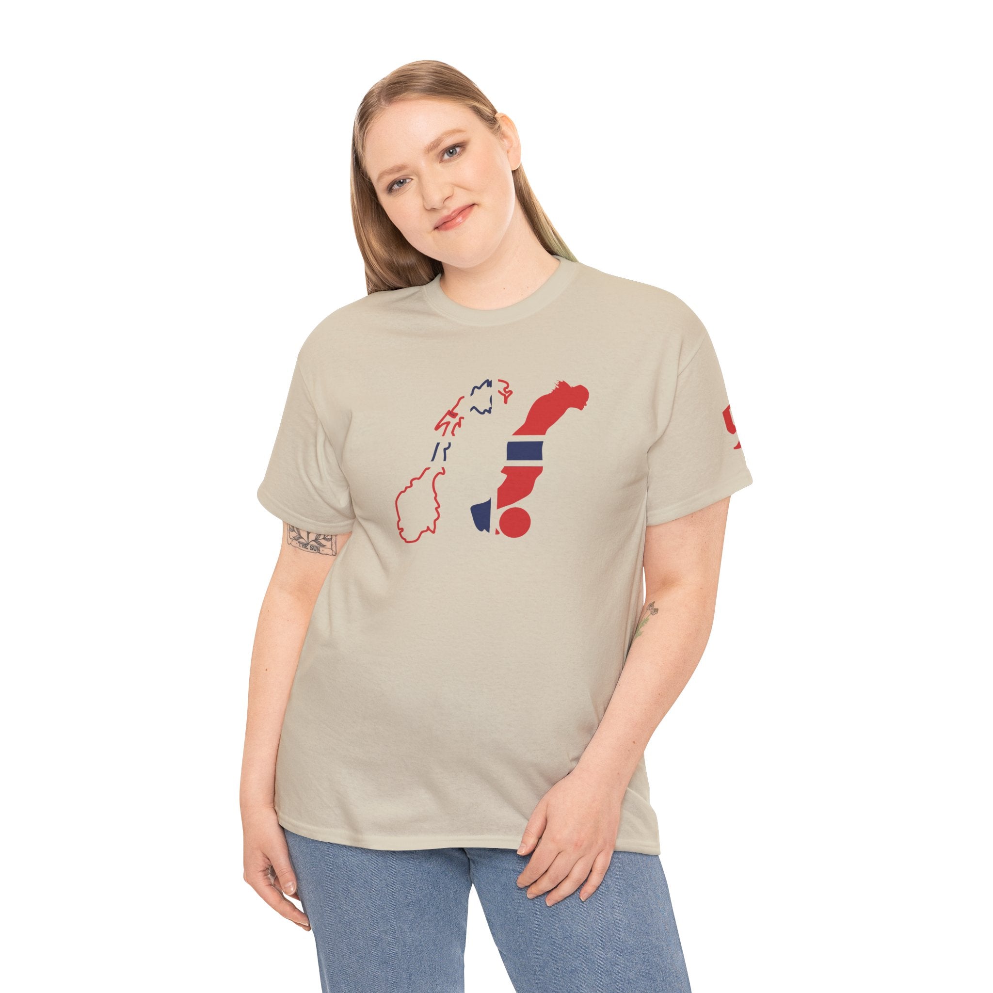 Haaland Norway Map Flag T‑Shirt — Scandinavian Pride Tee with Number 9