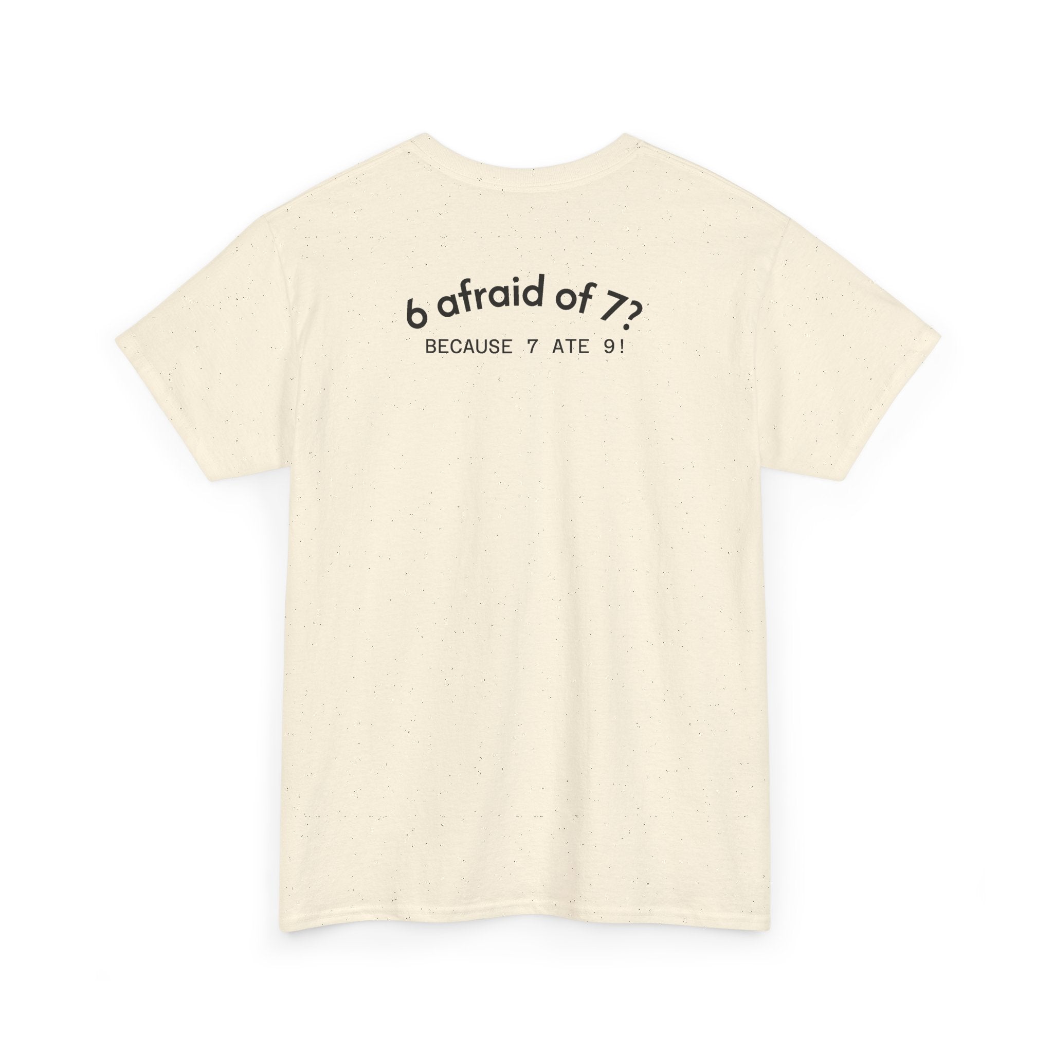Why is 6 Afraid of 7? "Because 7 Ate 9" Funny Numbers Tee