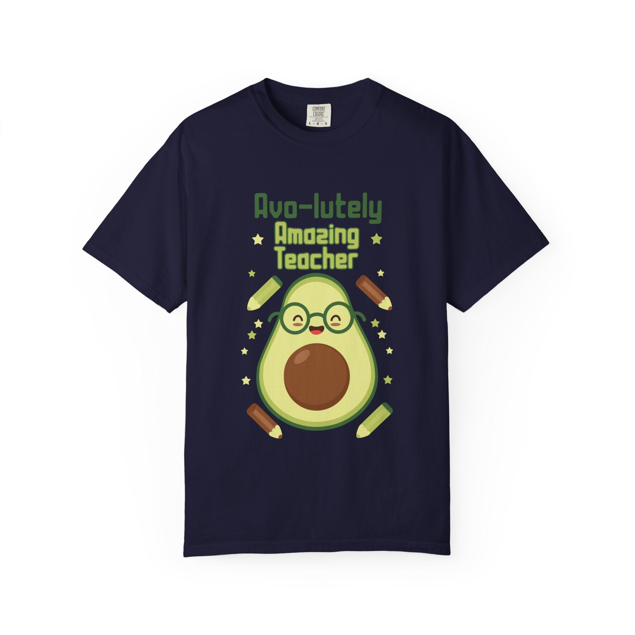 Personalizable "Avo-lutely Amazing Teacher" T-Shirt — Cute Avocado [XX] Grade Teacher Tee