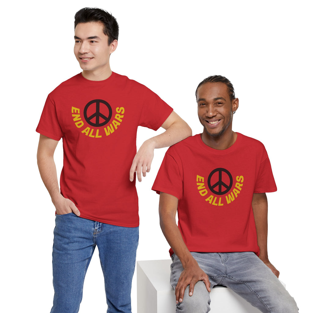 Peace Symbol T-Shirt — "End All Wars" Anti-War Graphic Tee