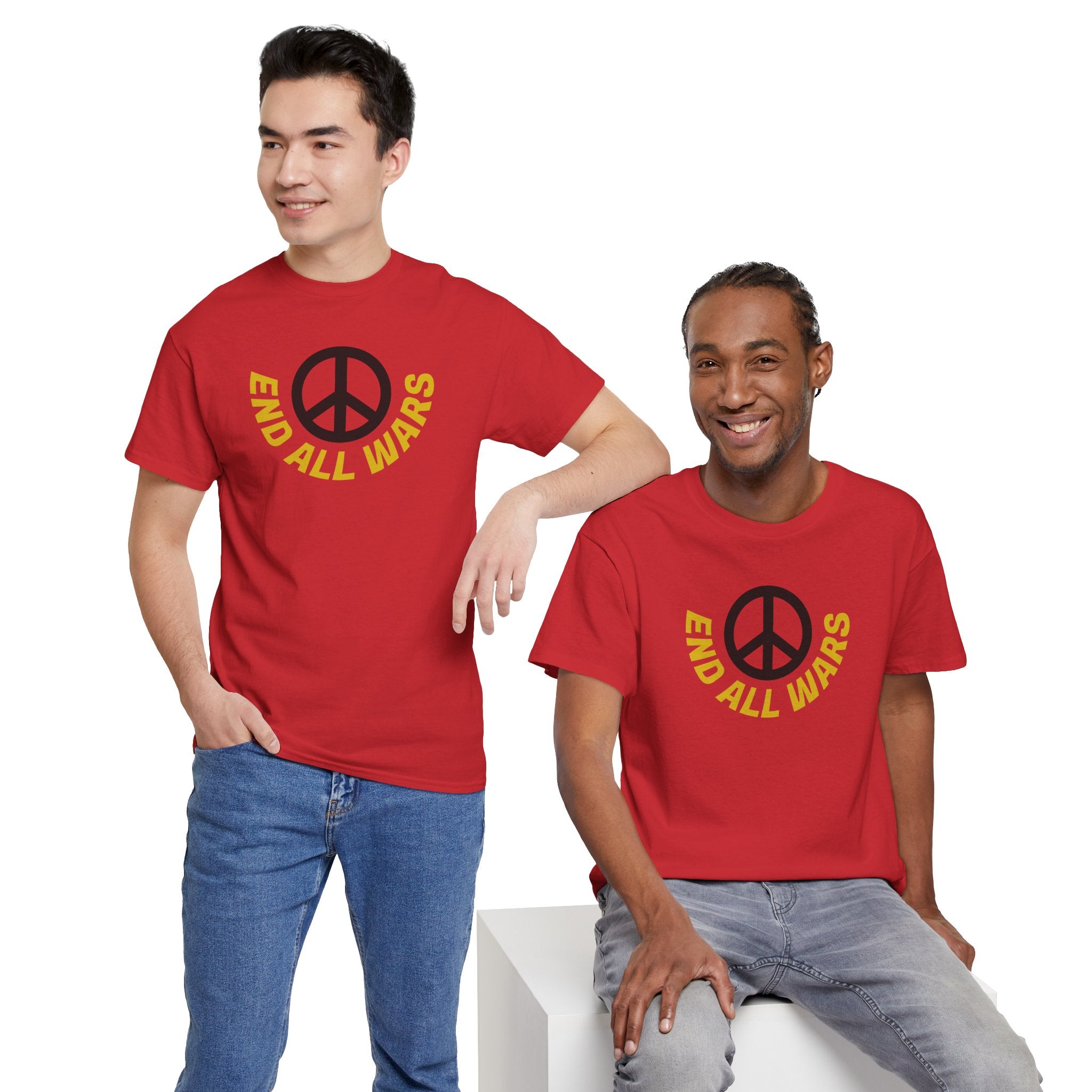 Peace Symbol T-Shirt — "End All Wars" Anti-War Graphic Tee