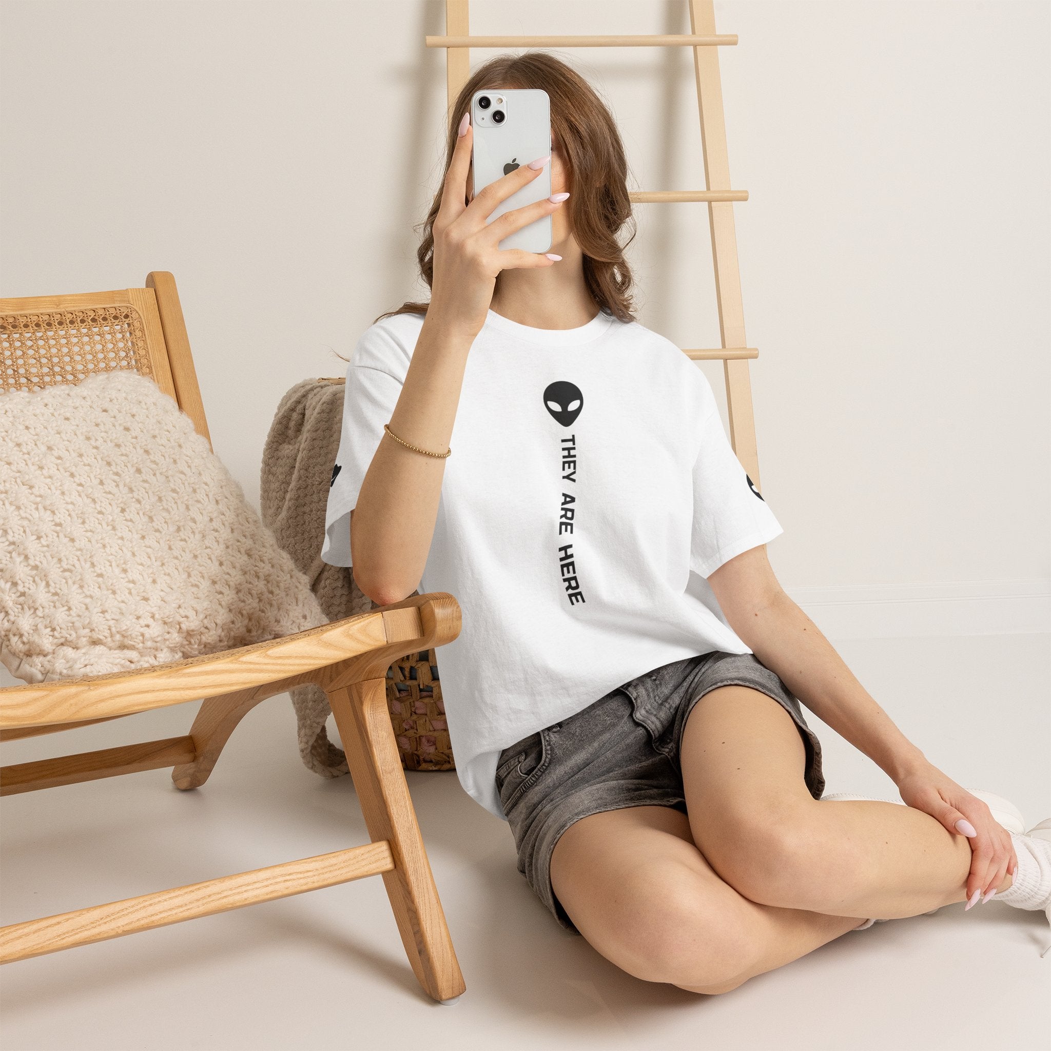 Alien Head "They Are Here" Graphic Tee