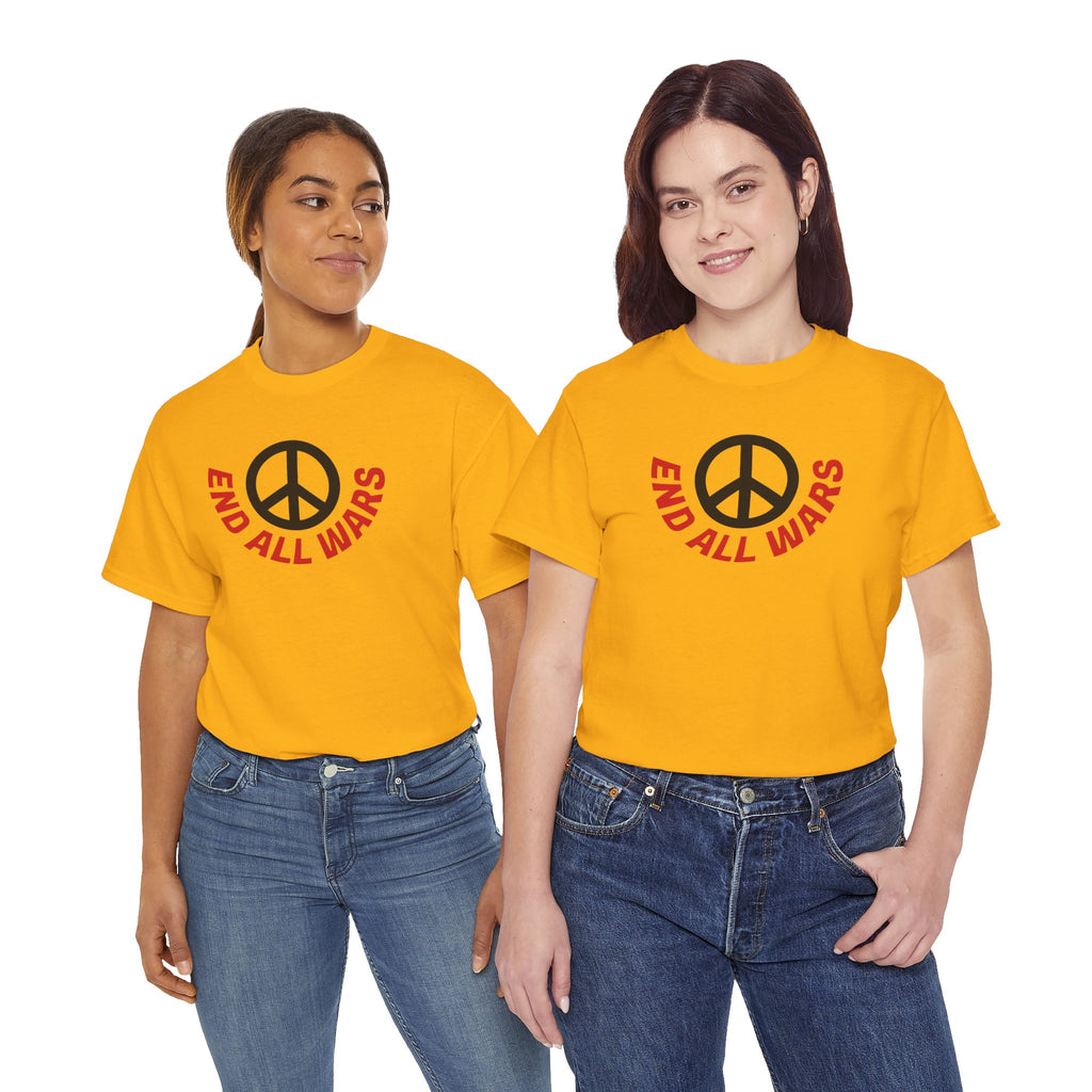 Peace Symbol T-Shirt — "End All Wars" Anti-War Graphic Tee