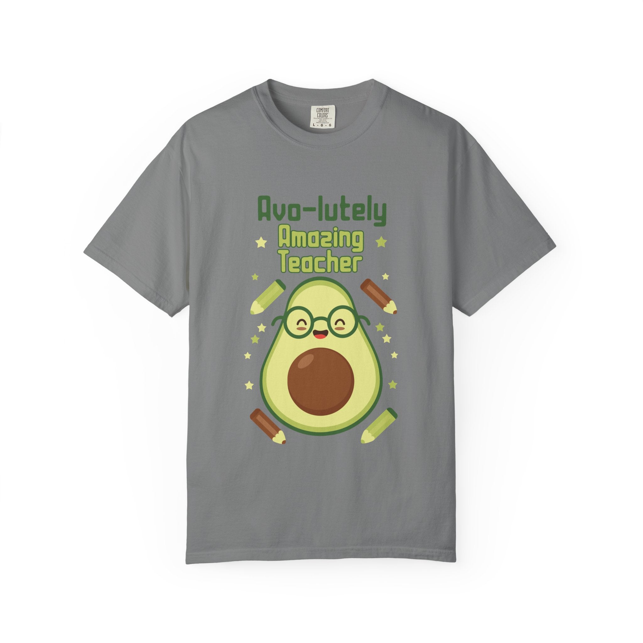 Personalizable "Avo-lutely Amazing Teacher" T-Shirt — Cute Avocado [XX] Grade Teacher Tee