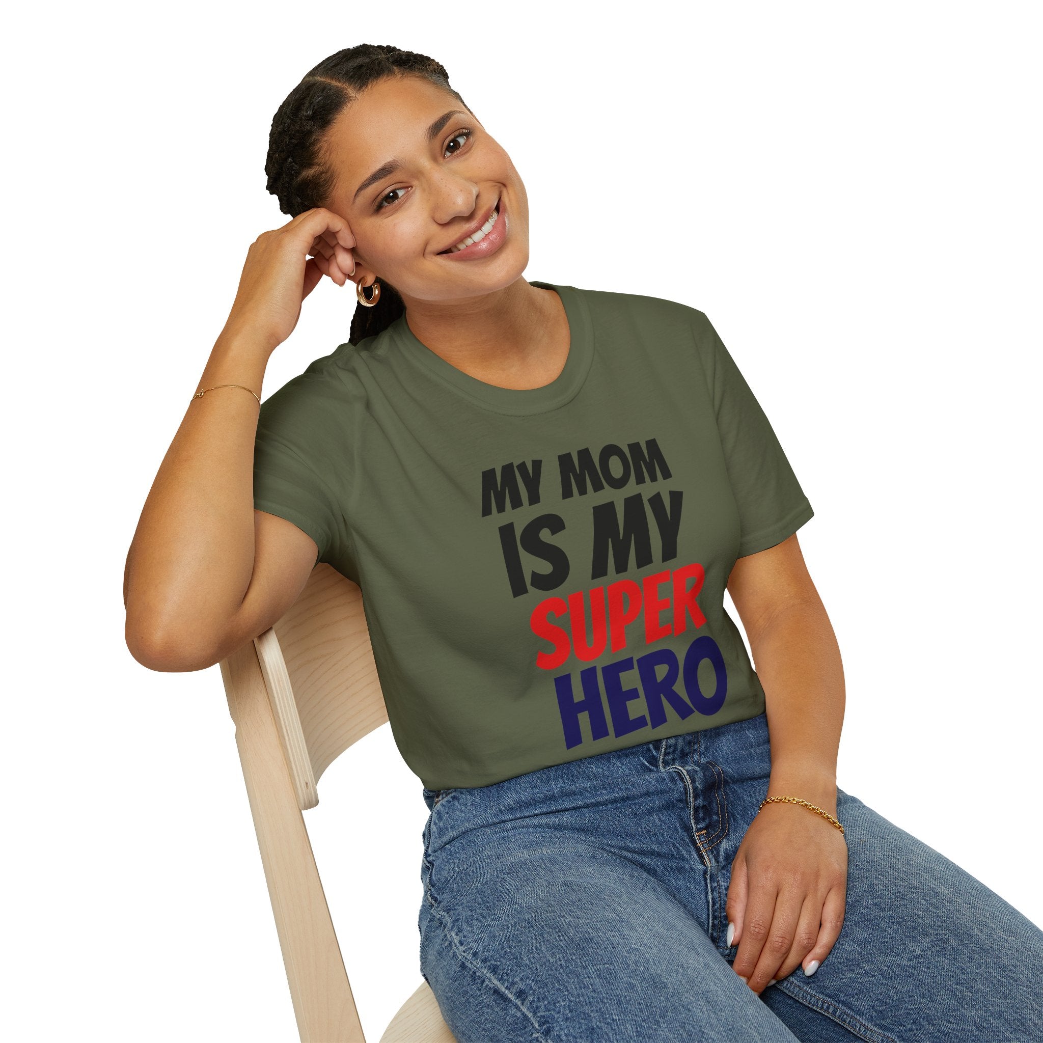 Superhero Mom T-Shirt — "My Mom Is My Superhero" Positive Message Tee