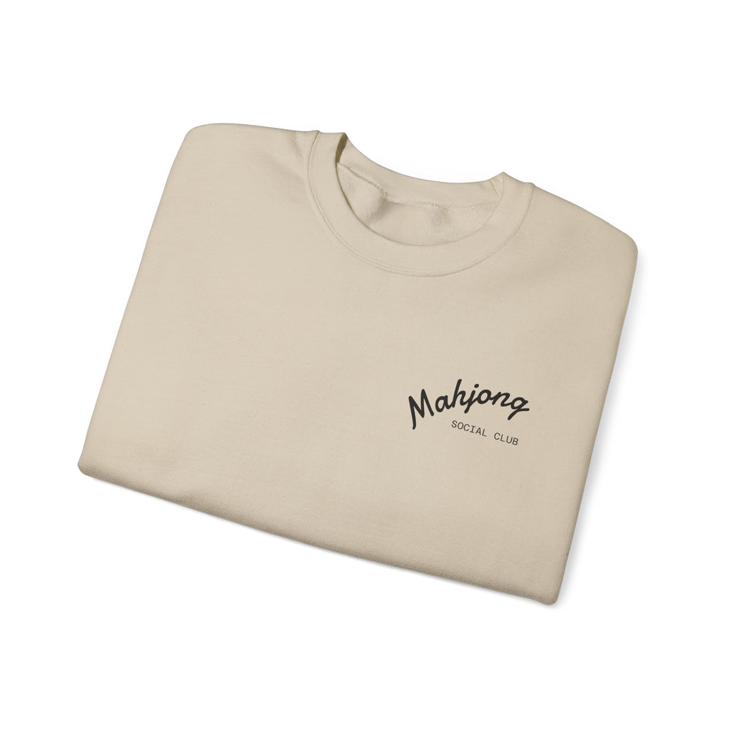 Mahjong Social Club Sweatshirt | tile-inspired, jade green pastel