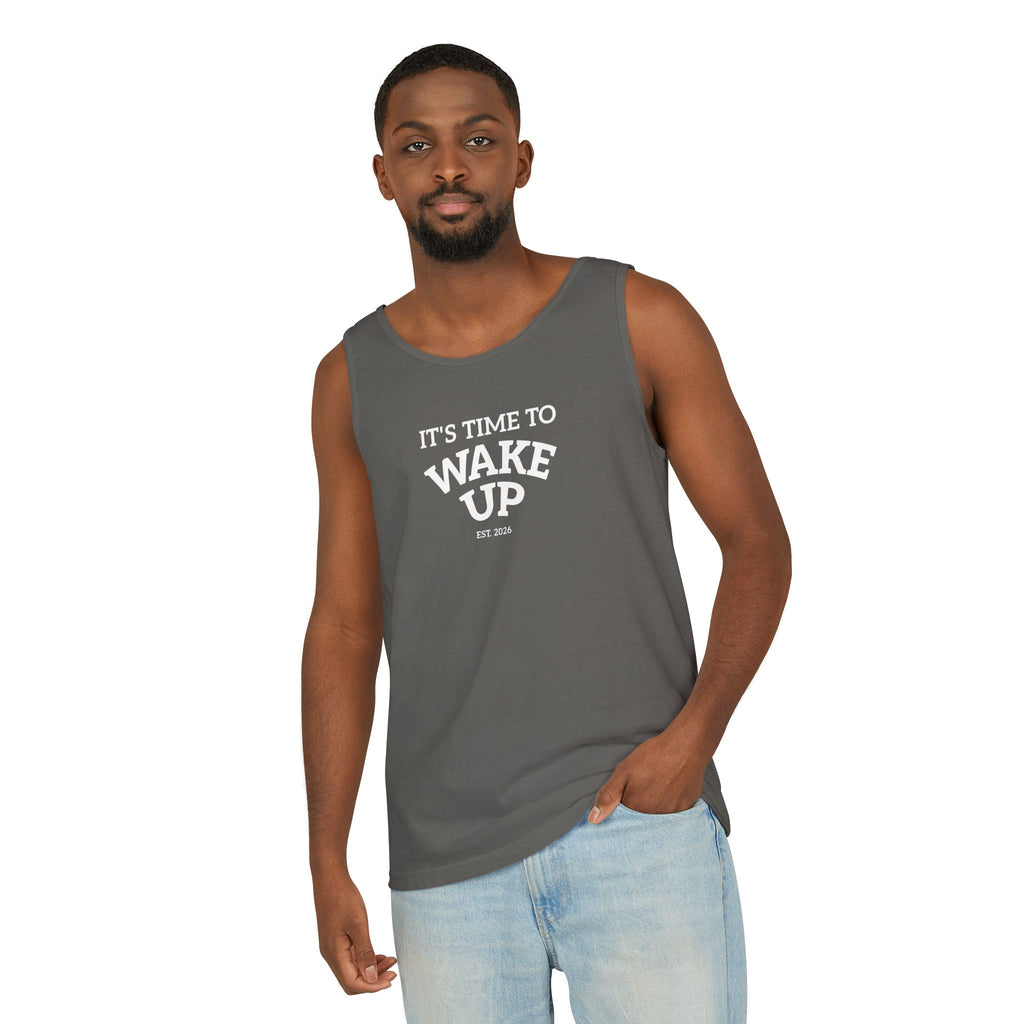 Wake Up Tank Top dark — Casual Graphic Tank