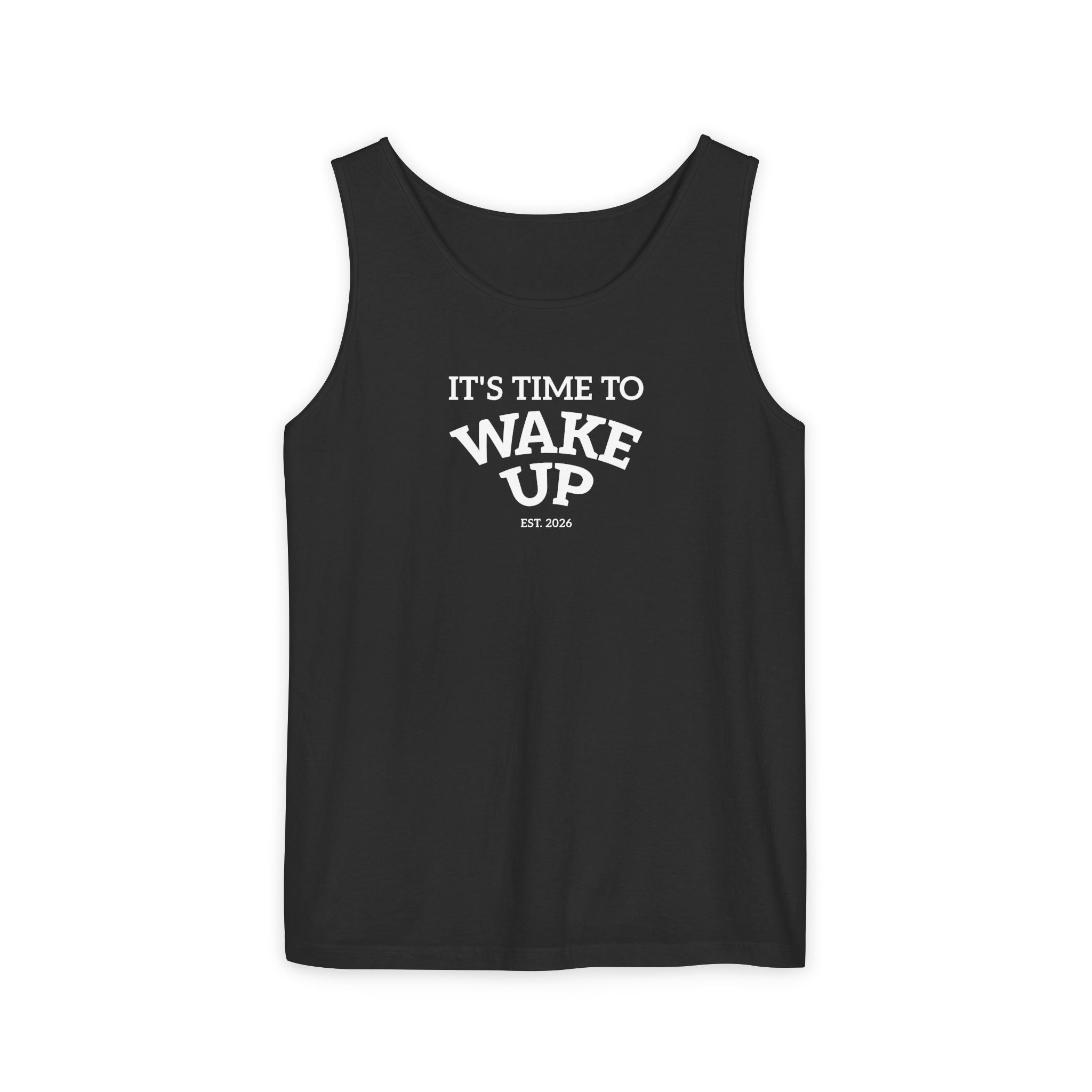 Wake Up Tank Top dark — Casual Graphic Tank