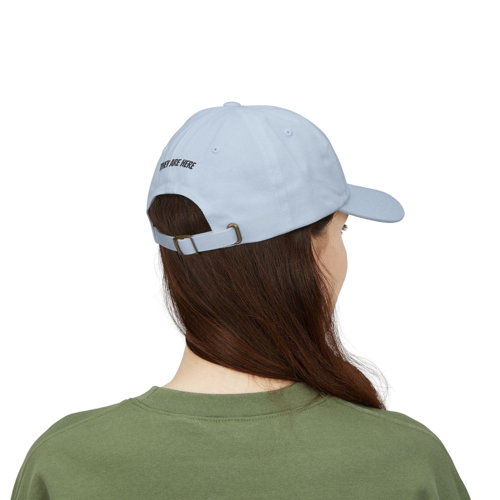 Alien "They Are Here." Dad Cap - Embroidered Baseball Hat light