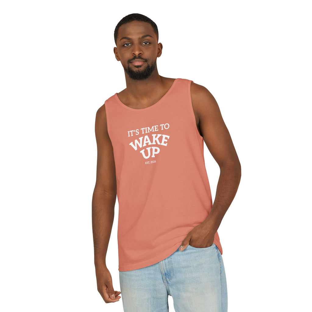 Wake Up Tank Top dark — Casual Graphic Tank