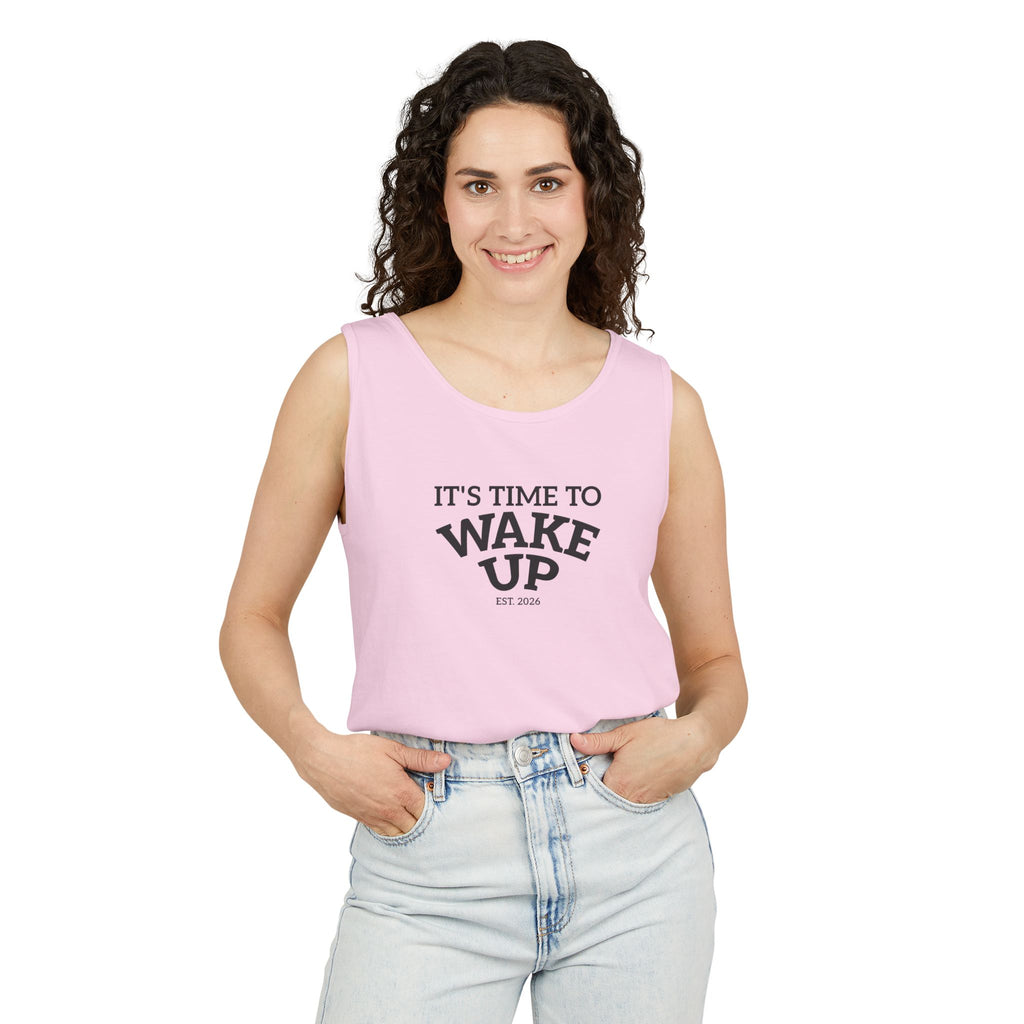 Wake Up Tank Top — Casual Graphic Tank
