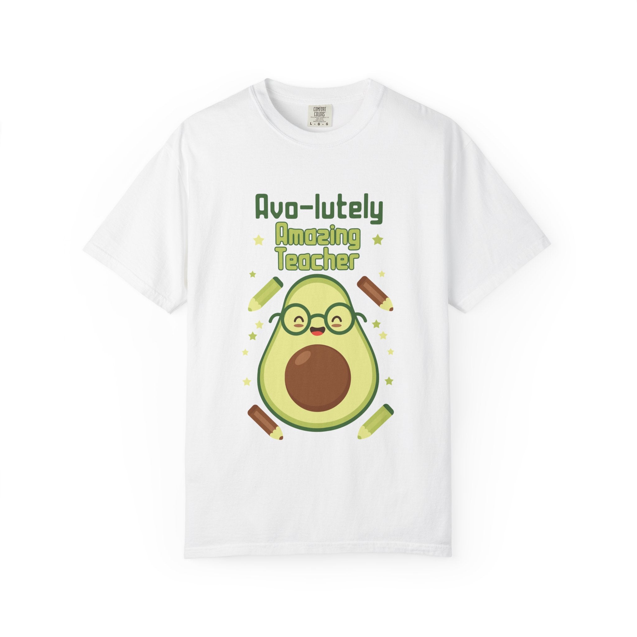 Personalizable "Avo-lutely Amazing Teacher" T-Shirt — Cute Avocado [XX] Grade Teacher Tee