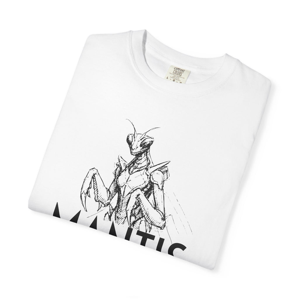 Alien Mantis Graphic T-Shirt — "The Hyper-Intuitive Bioengineers" Illustrated Tee