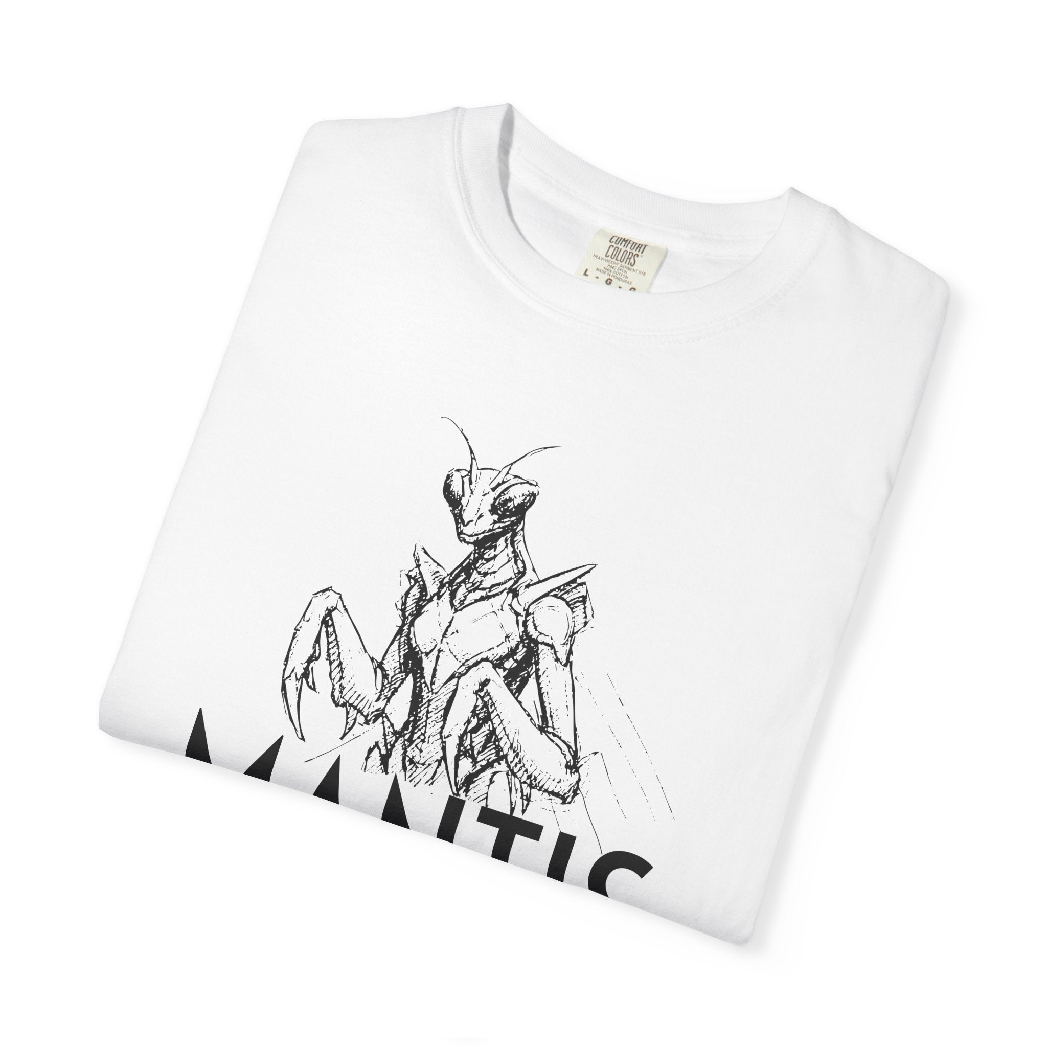 Alien Mantis Graphic T-Shirt — "The Hyper-Intuitive Bioengineers" Illustrated Tee