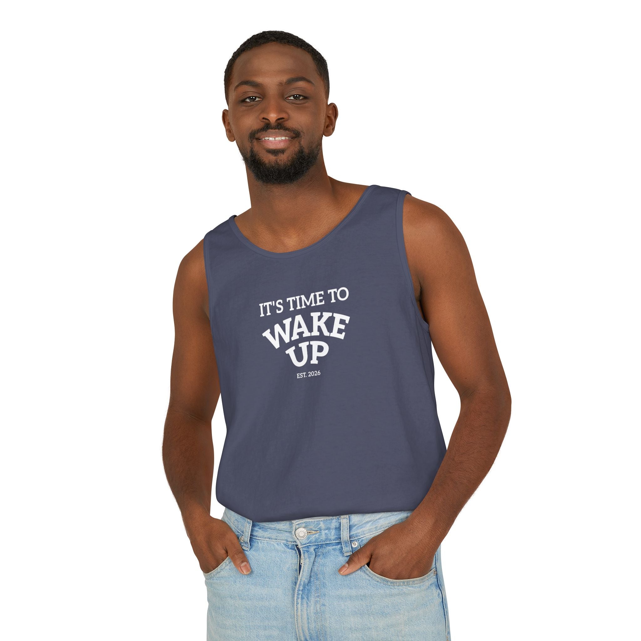 Wake Up Tank Top dark — Casual Graphic Tank