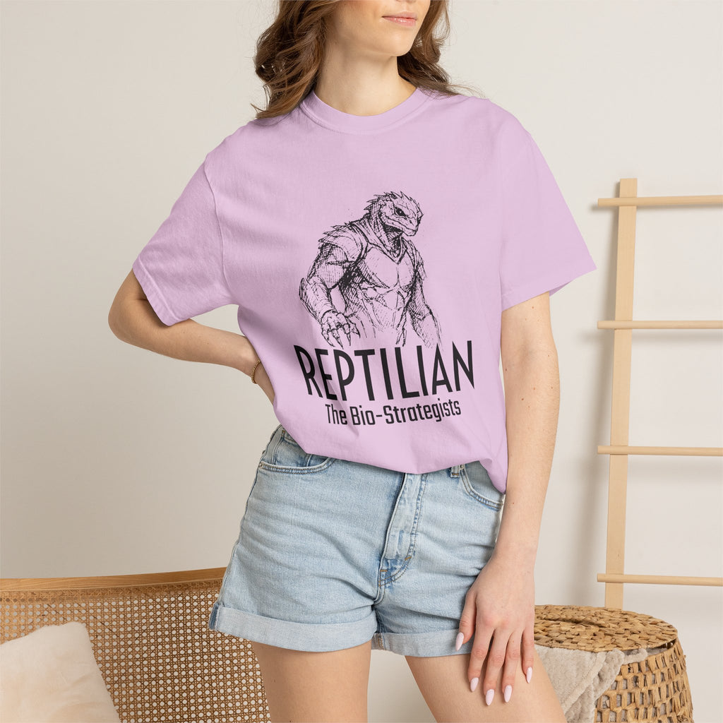 Alien Reptilian Graphic T-Shirt — "The Bio-Strategists" Illustrated Tee