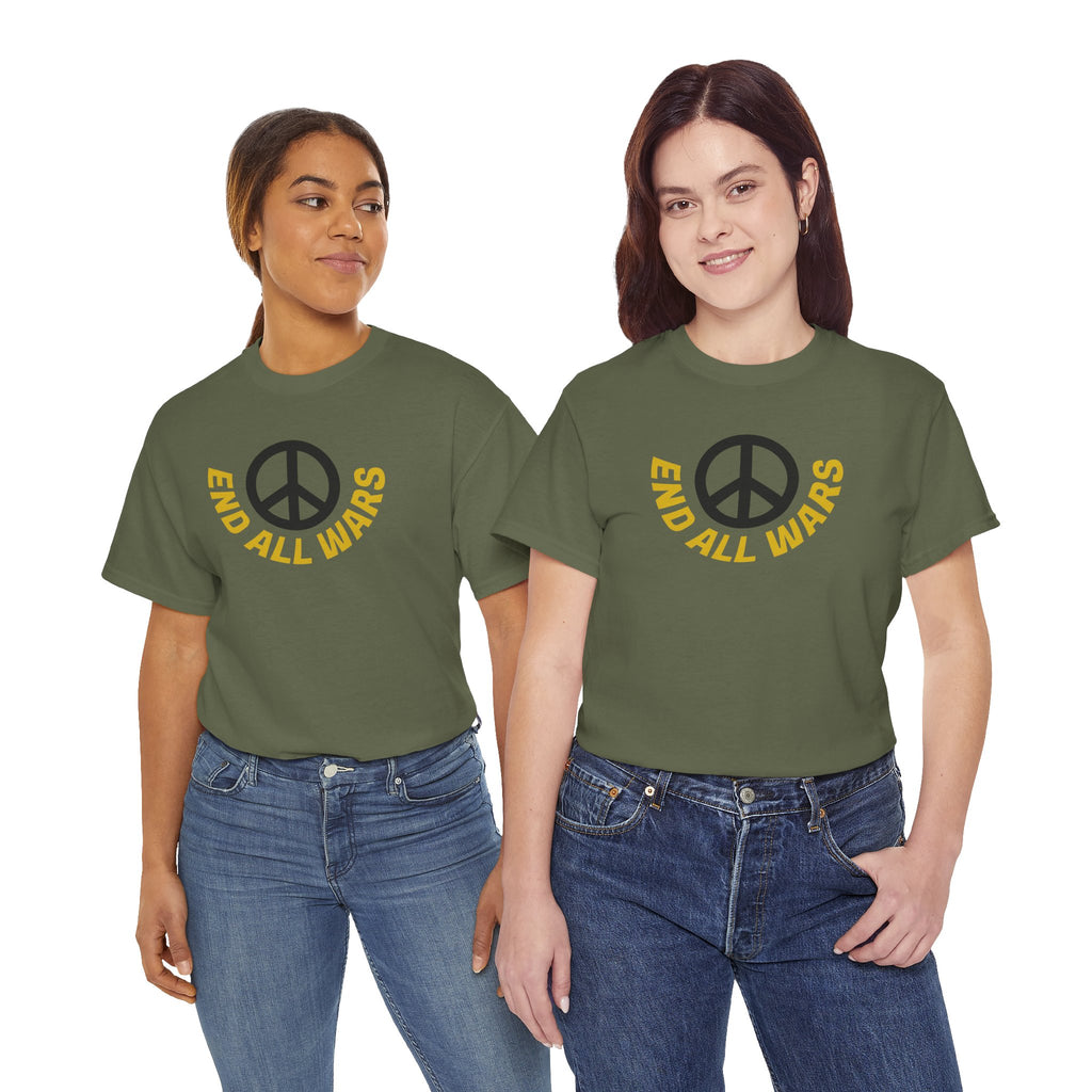 Peace Symbol T-Shirt — "End All Wars" Anti-War Graphic Tee