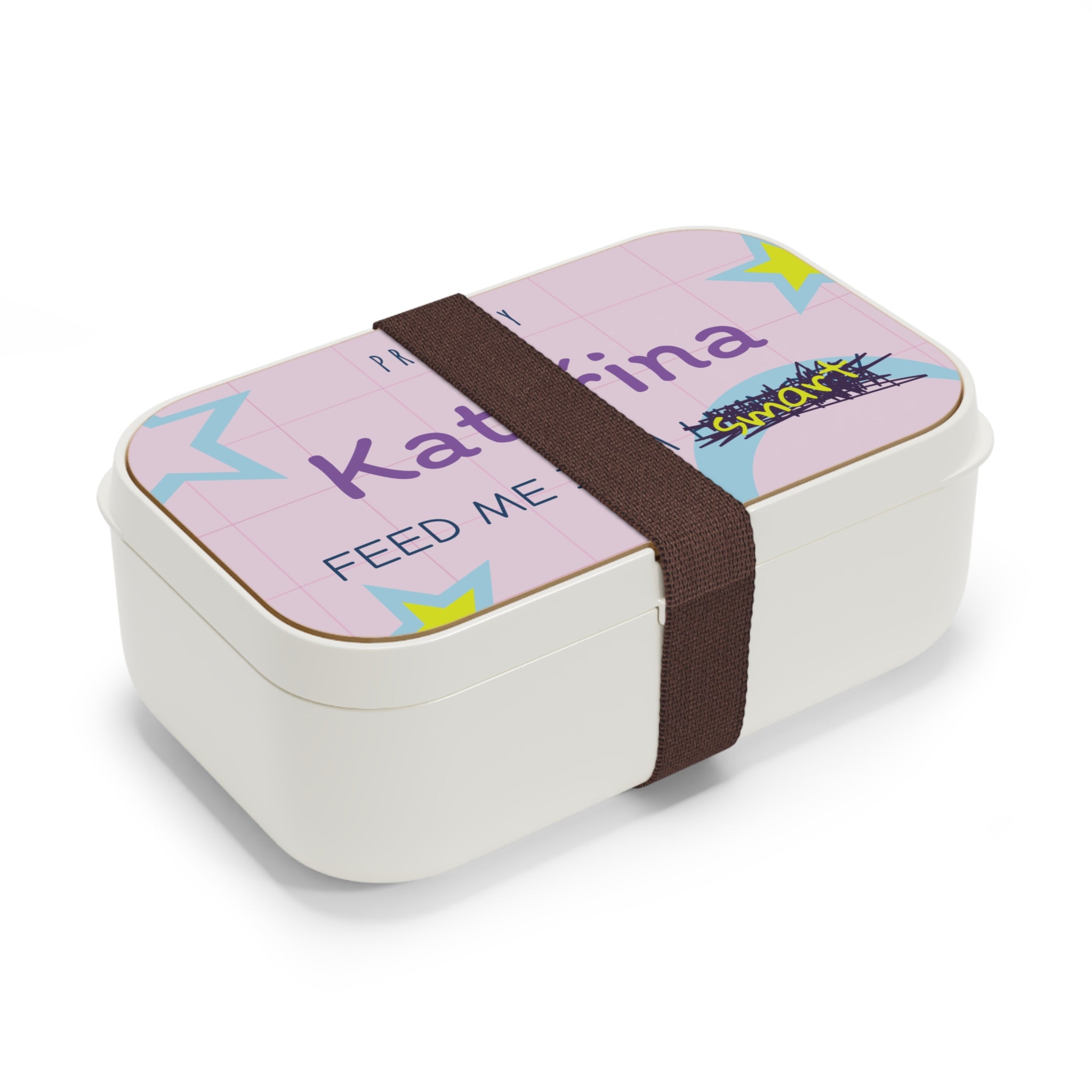 Personalized Bento Lunch Box — "Property of [Name] Feed Me I Am Hungry/Smart" Design
