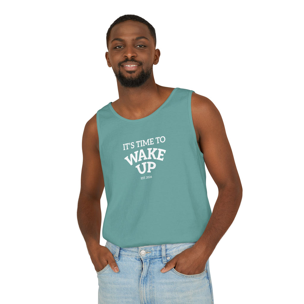 Wake Up Tank Top dark — Casual Graphic Tank