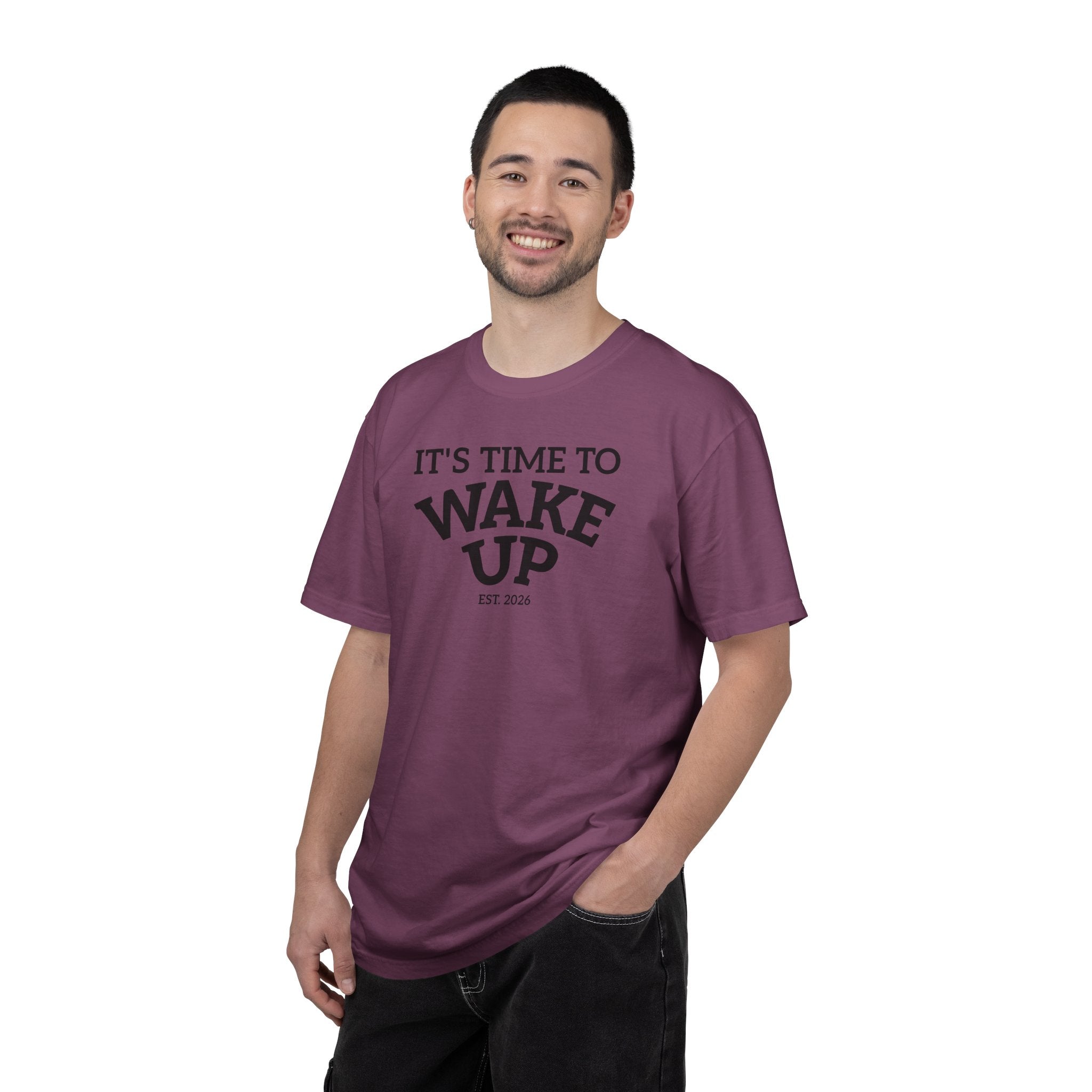 Wake Up Graphic T-Shirt — "It's Time to Wake Up" Casual Tee