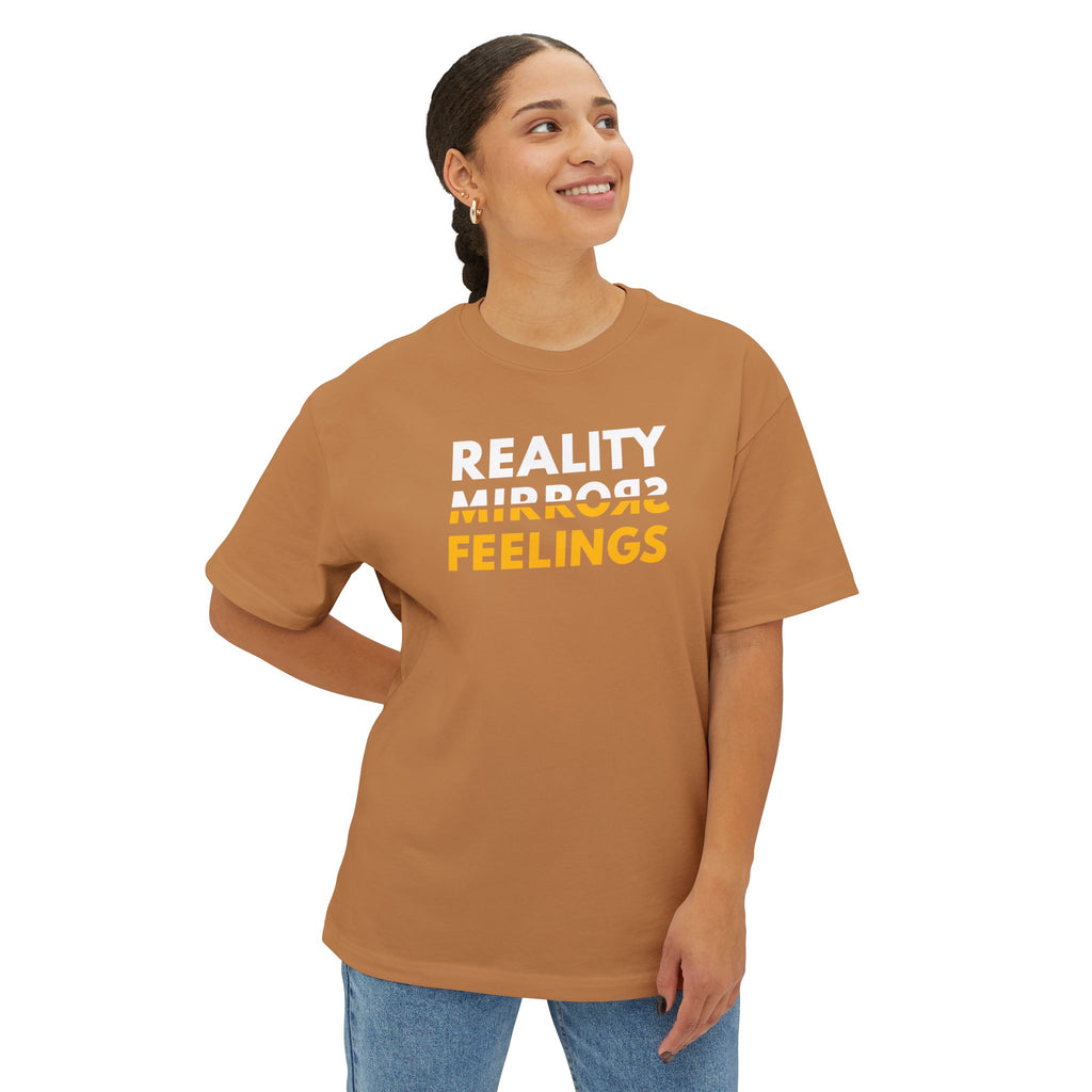 Reality Dark Tee — Reality Mirrors Feelings Minimalist Graphic T-Shirt