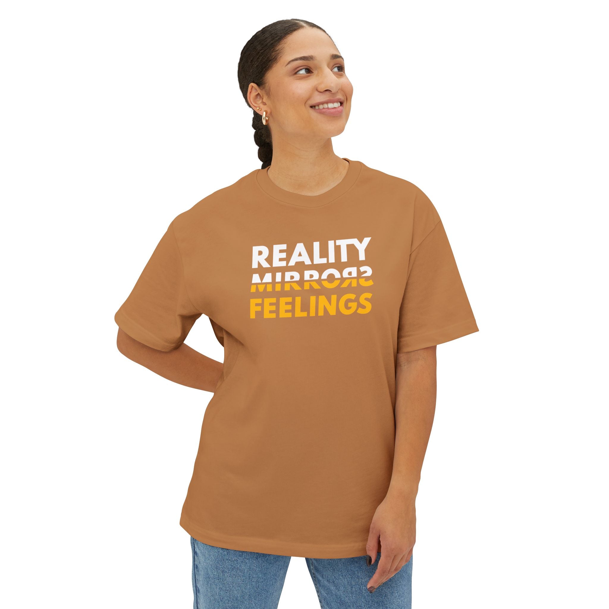 Reality Dark Tee — Reality Mirrors Feelings Minimalist Graphic T-Shirt