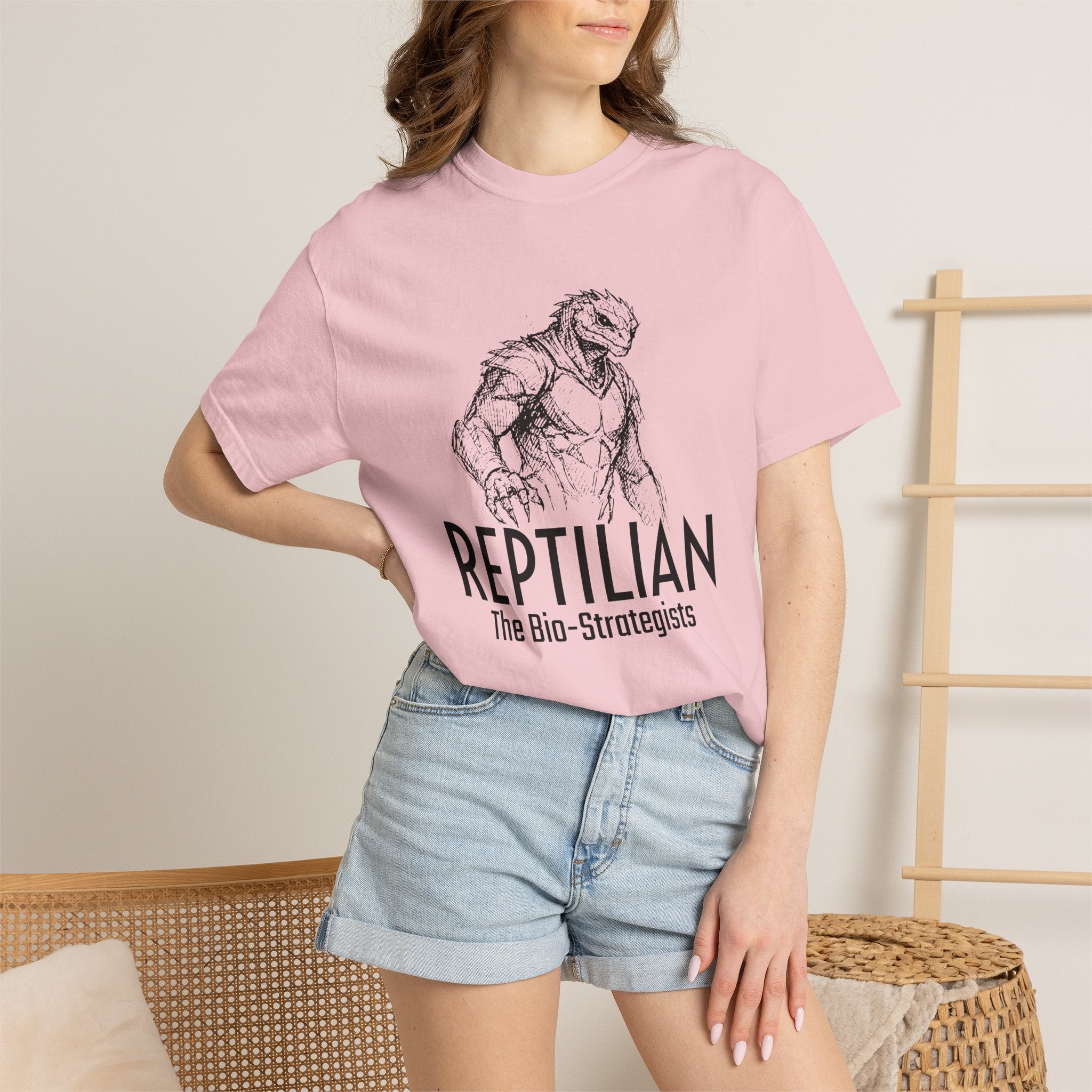 Alien Reptilian Graphic T-Shirt — "The Bio-Strategists" Illustrated Tee