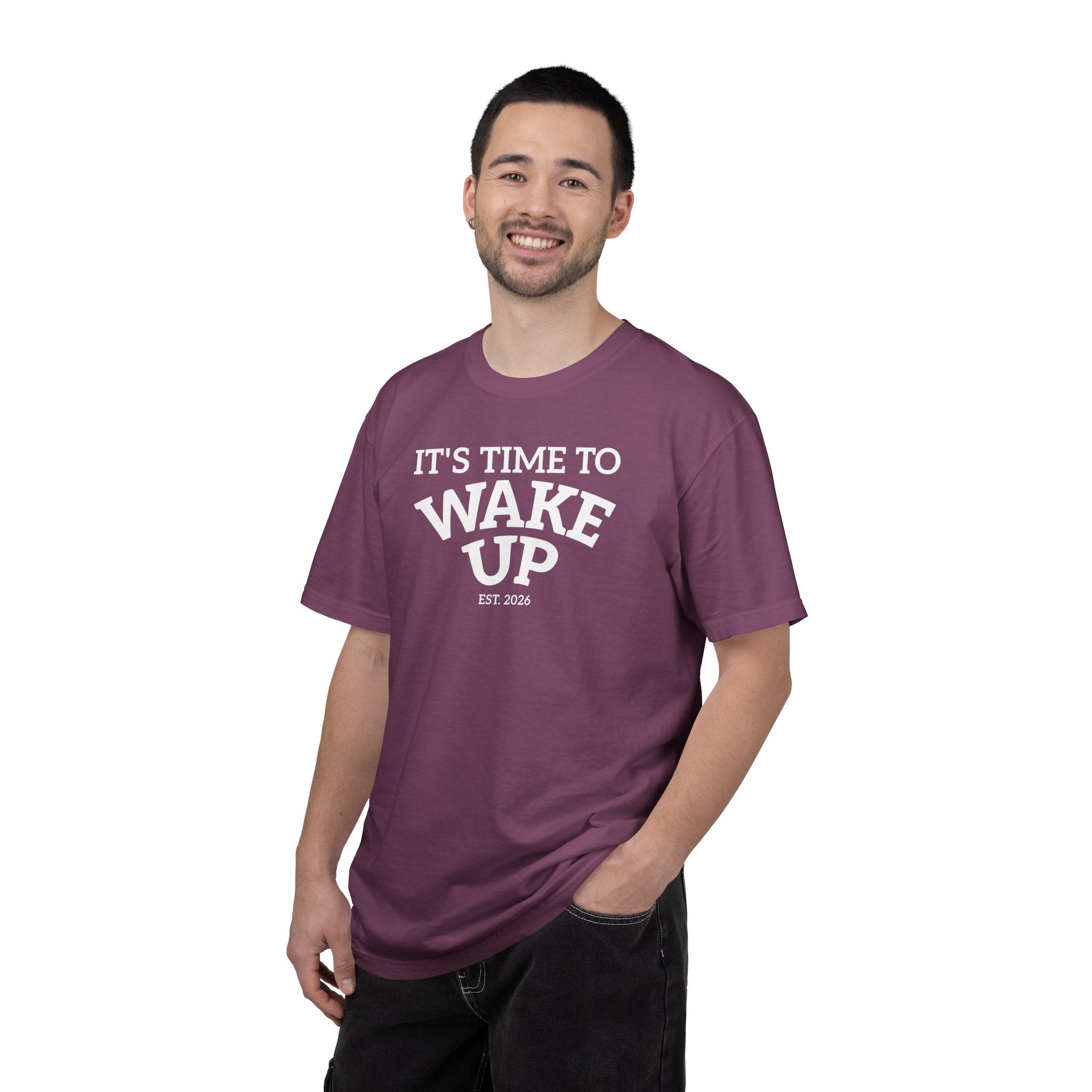 Wake Up Graphic T-Shirt — "It's Time to Wake Up" Casual Tee dark
