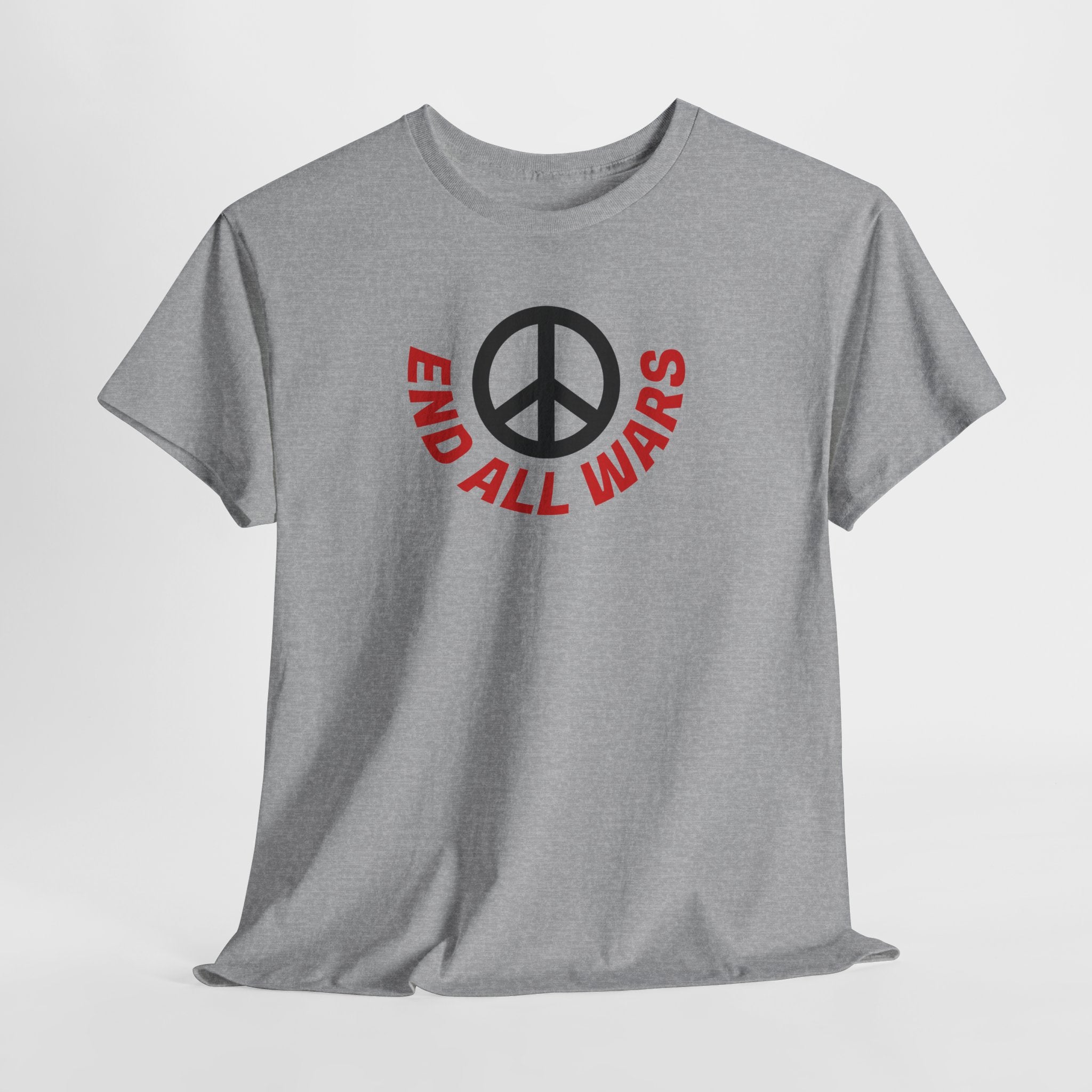 Peace Symbol T-Shirt — "End All Wars" Anti-War Graphic Tee