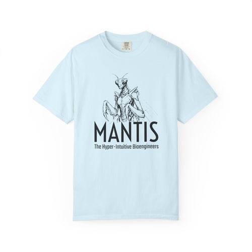 Alien Mantis Graphic T-Shirt — "The Hyper-Intuitive Bioengineers" Illustrated Tee