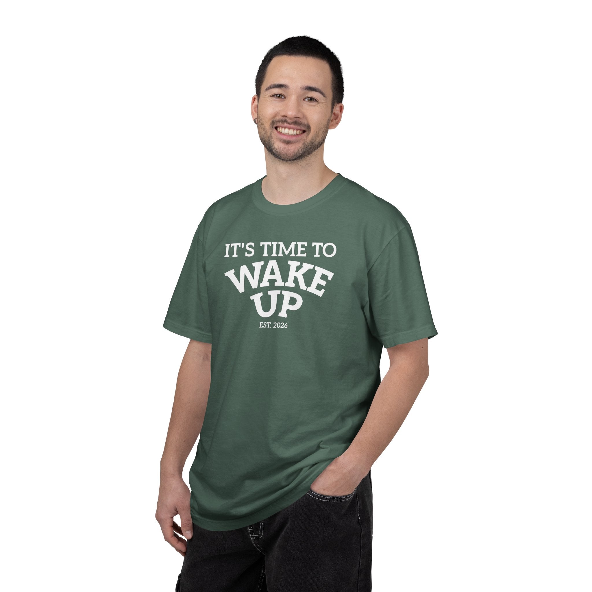 Wake Up Graphic T-Shirt — "It's Time to Wake Up" Casual Tee dark