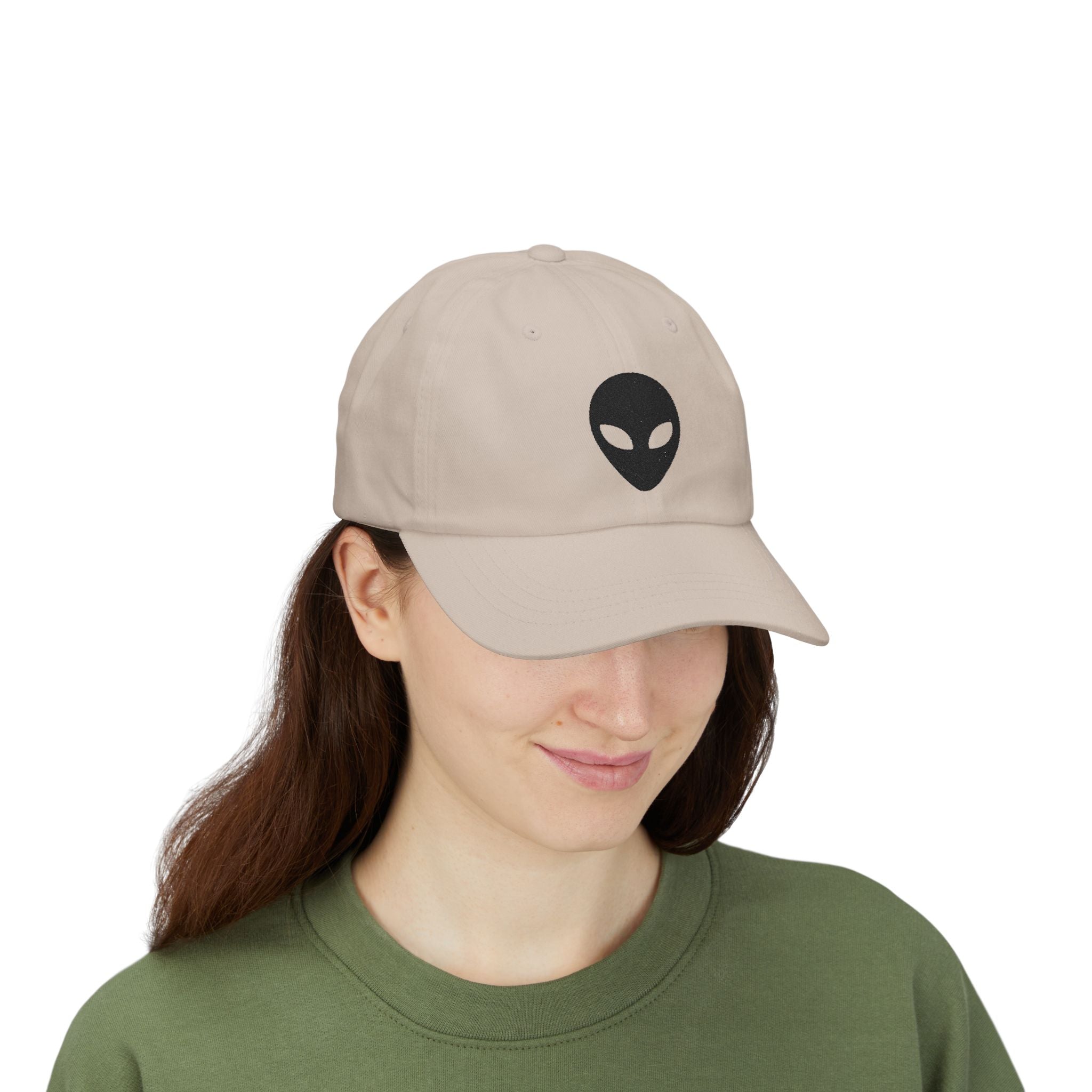 Alien "They Are Here." Dad Cap - Embroidered Baseball Hat light