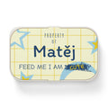 Personalized Bento Lunch Box — "Property of [Name] Feed Me I Am Hungry/Cute" Design