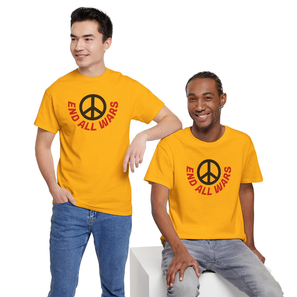 Peace Symbol T-Shirt — "End All Wars" Anti-War Graphic Tee
