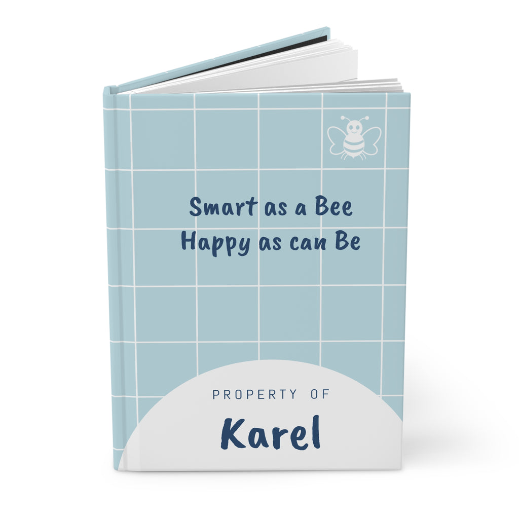 Personalized 'Smart as a Bee, Happy as can Be' Hardcover Journal